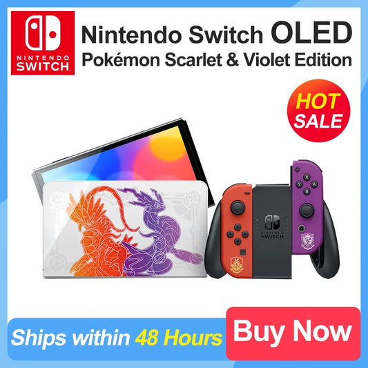 Nintendo Switch OLED Pokemon Scarlet and Violet Game Console 64GB