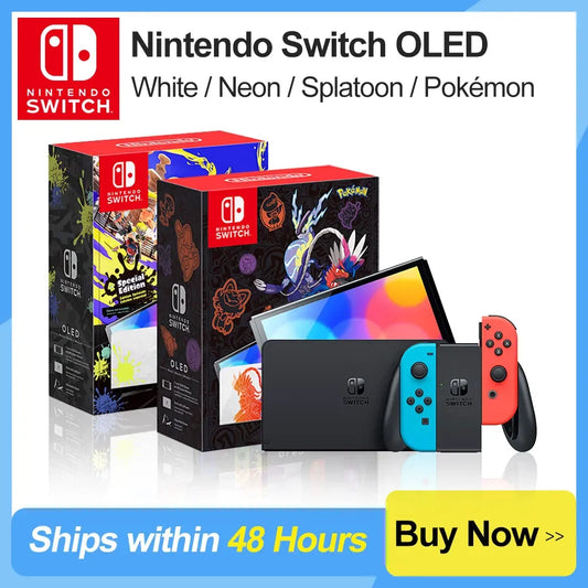 Nintendo Switch OLED Game Console White Neon Set / Splatoon 3 / Pokemon Scarlet Violet Limited Edition