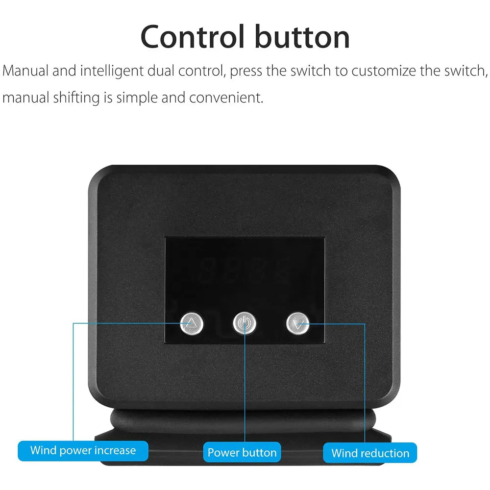 External Cooling Fan for Nintendo Switch Set Temperature Display Cooler for NS Original Docking Station, USB Powered, Integrated Cable