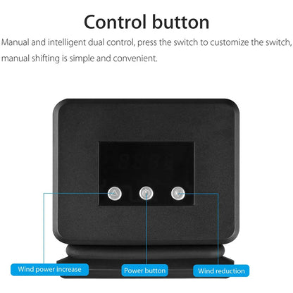 External Cooling Fan for Nintendo Switch Set Temperature Display Cooler for NS Original Docking Station, USB Powered, Integrated Cable