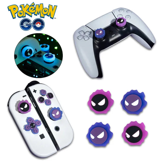 Pokemon Gastly Luminous Silicone Joy-Con/joystick Covers for Nintendo Switch/PS5