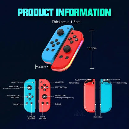 Joy-Cons with RGB for Nintendo Switch/Lite/OLED and PC